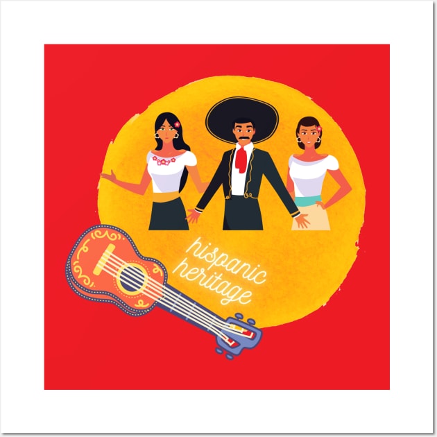 Music celebrations - Hispanic Heritage Wall Art by O.M design